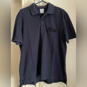Lacoste Regular Fit Vintage Wash Polo Shirt w/ oversized crocodile logo
